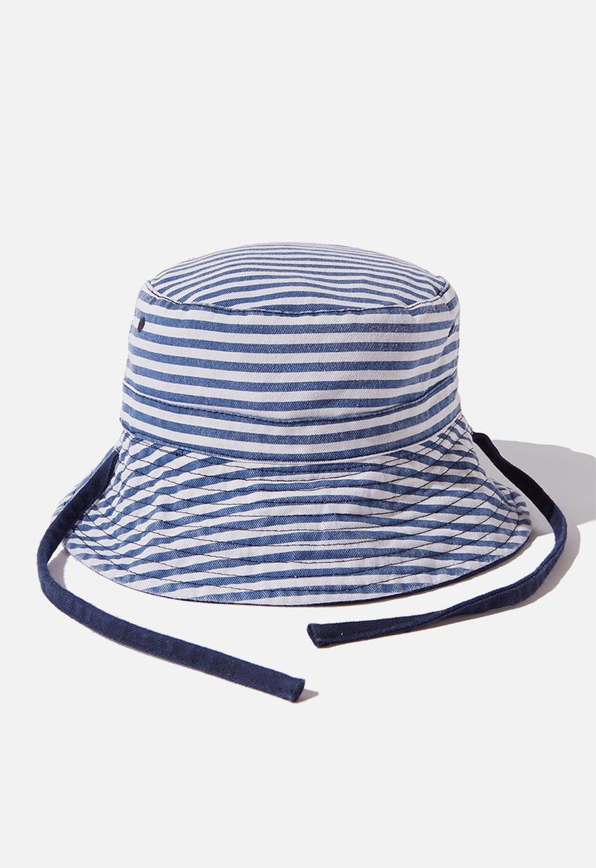 Cotton On - Reversible bucket hat - blue