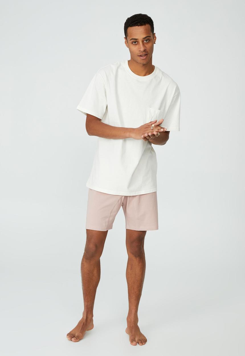 Cotton On - Organic jersey sleep short - dirty pink