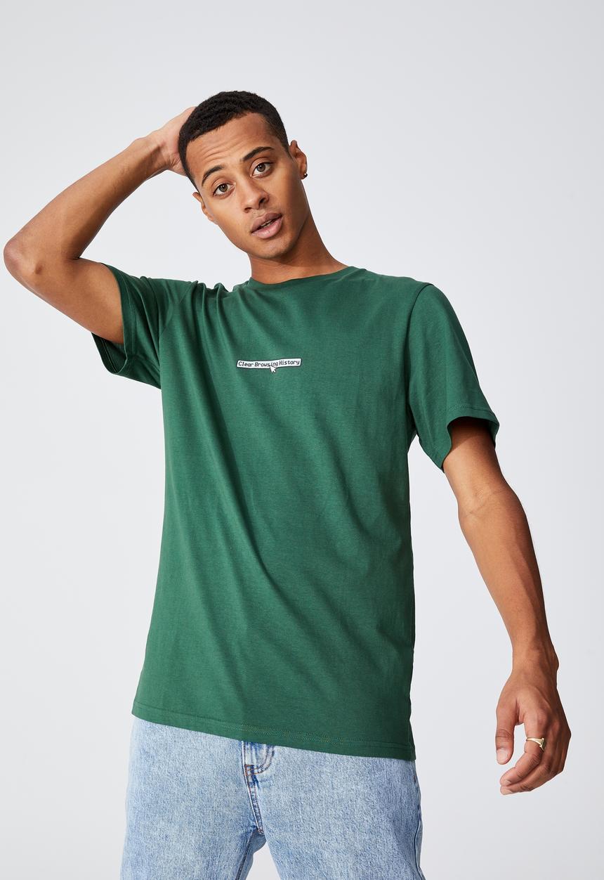 Cotton On - Tbar art T-shirt - forest/clear browsing history