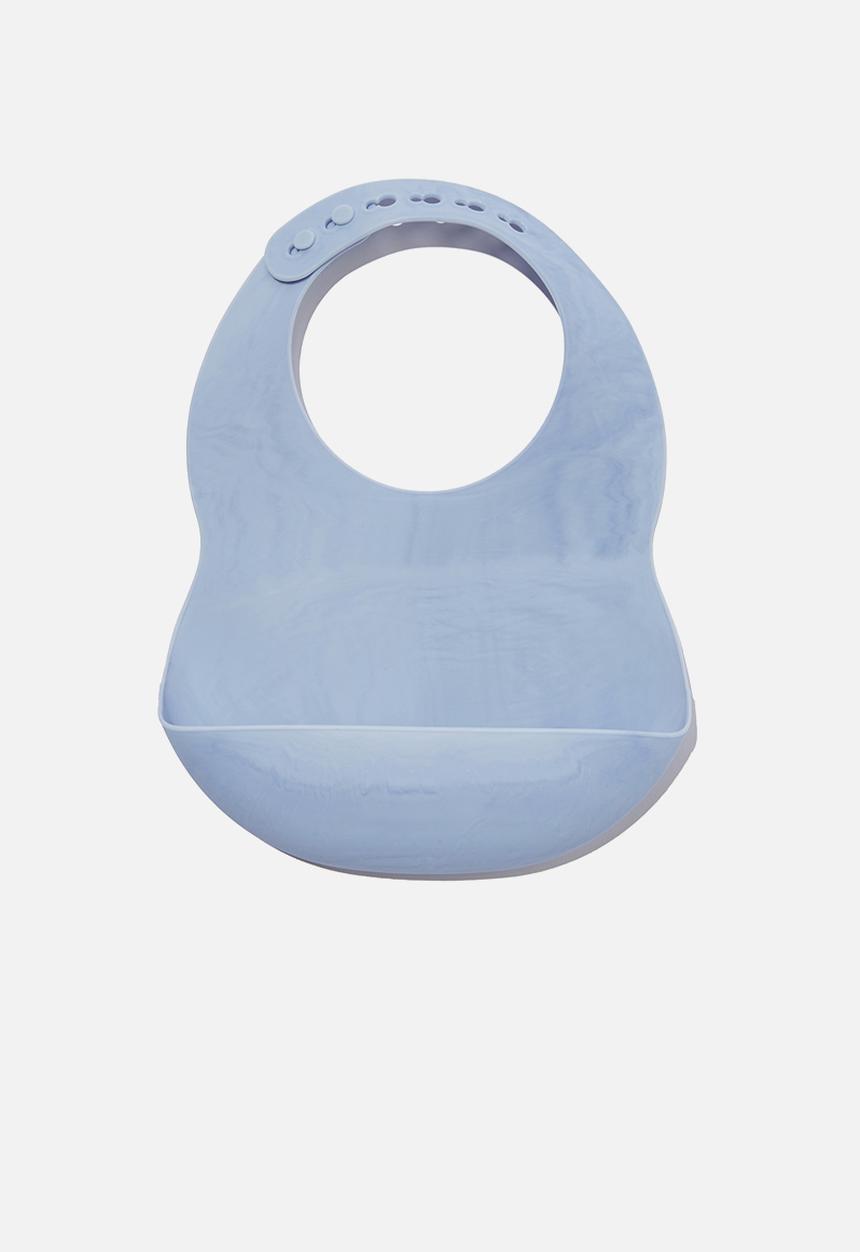 Cotton On - Silicone bib - petty blue marble