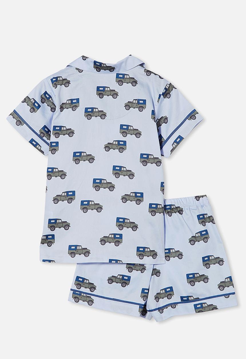 Cotton On - Pete short sleeve pyjama set - white water blue