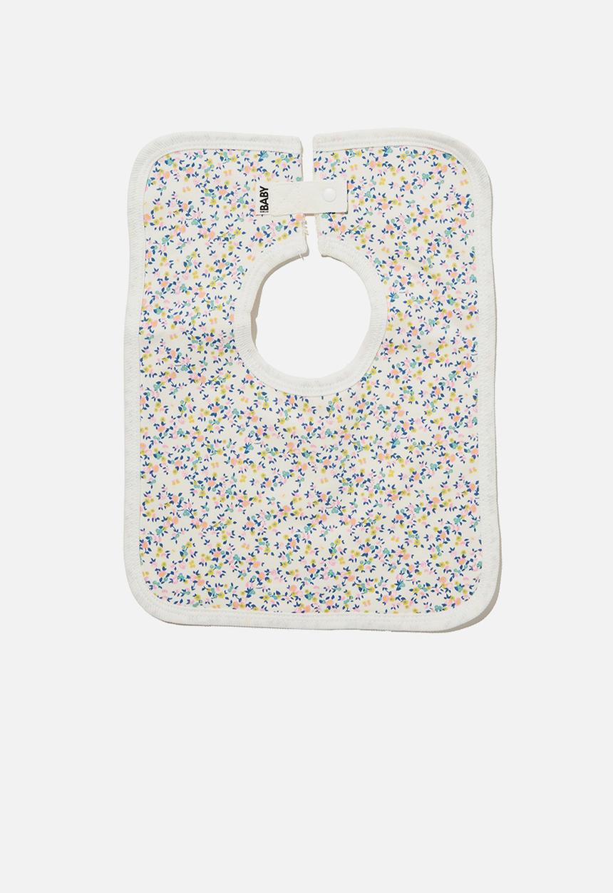 Cotton On - The square bib - vanilla/cali pink somerset floral