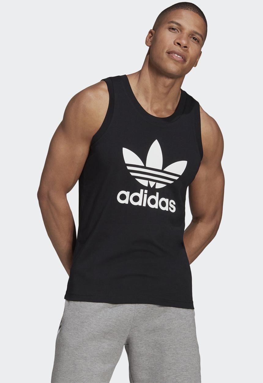 adidas Originals - Trefoil tank  - black/white