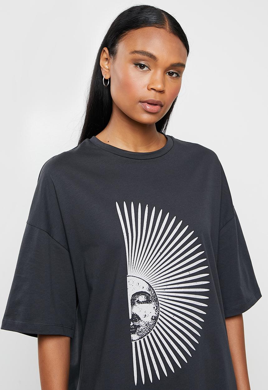 ONLY - Joyfull oversized T-shirt - phantom