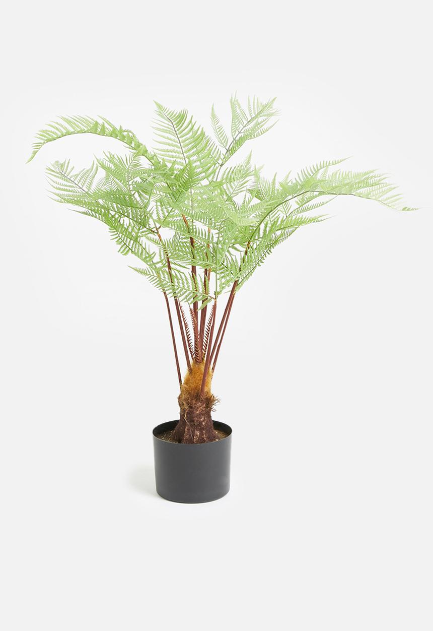 Silk By Design - Sword fern artificial plant - black