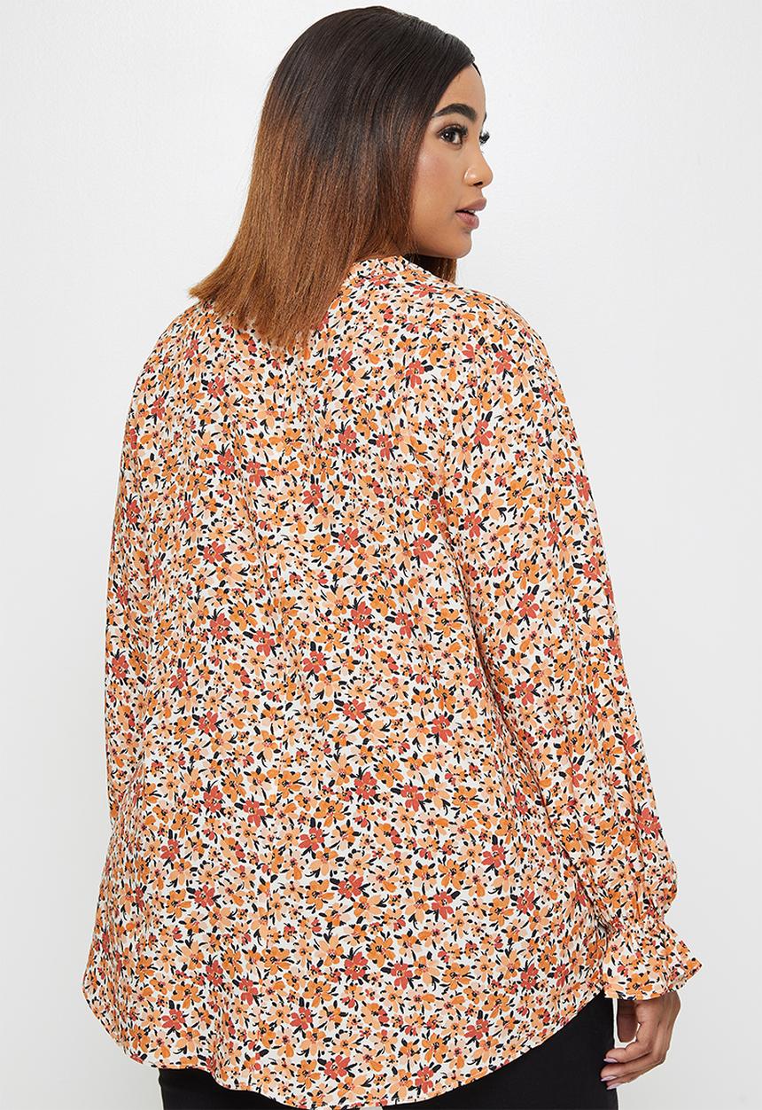 edit Plus - Piecrust peasant blouse - rust