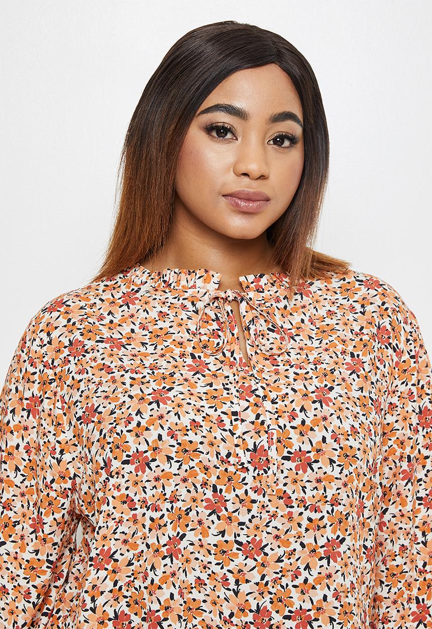 edit Plus - Piecrust peasant blouse - rust