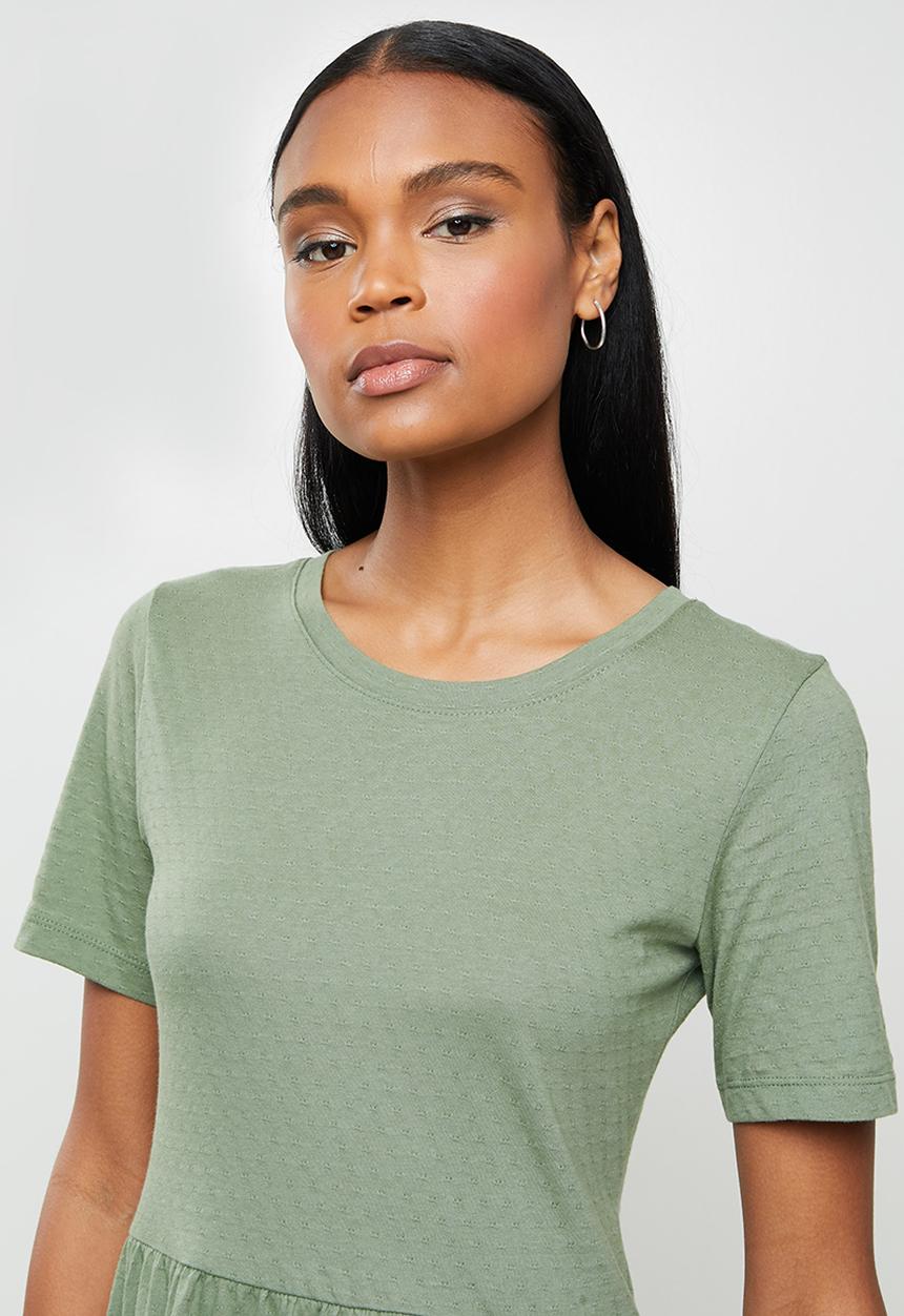 Jacqueline de Yong - Pastel life short sleeve dress - sea spray
