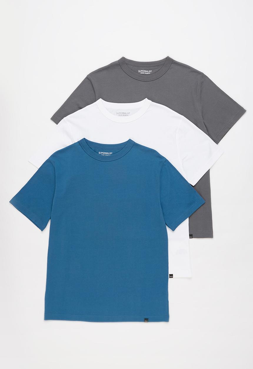 Superbalist - 3 Pack Aaron crew tee - multi
