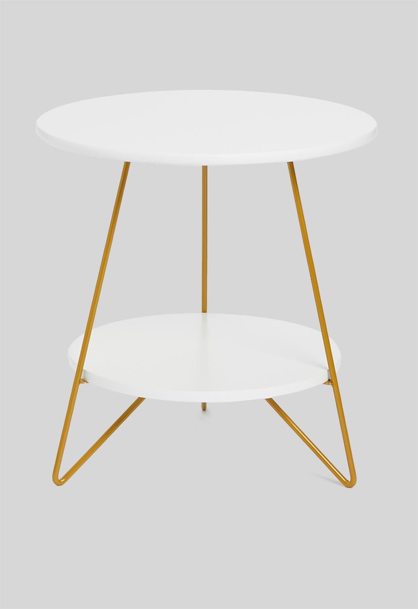 Fine Living - Capital 2 tier side table - white 