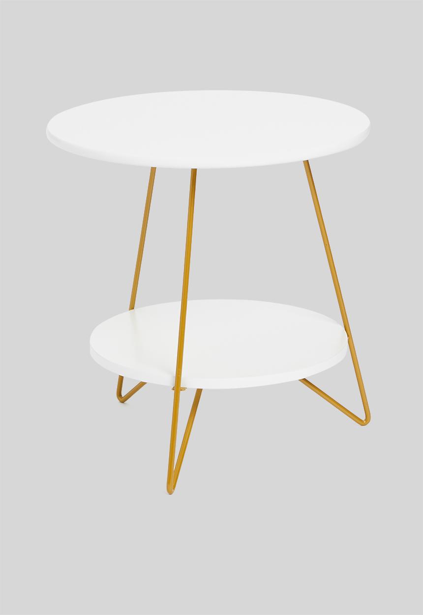 Fine Living - Capital 2 tier side table - white 