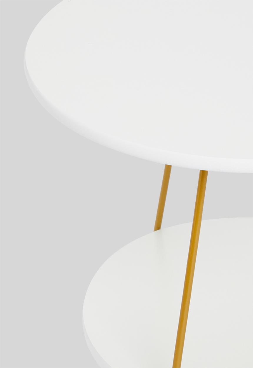 Fine Living - Capital 2 tier side table - white 