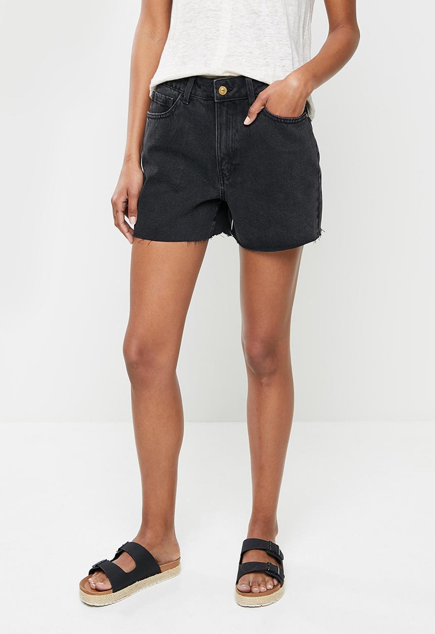 Jacqueline de Yong - Bruno life destr shorts mix denim - black denim