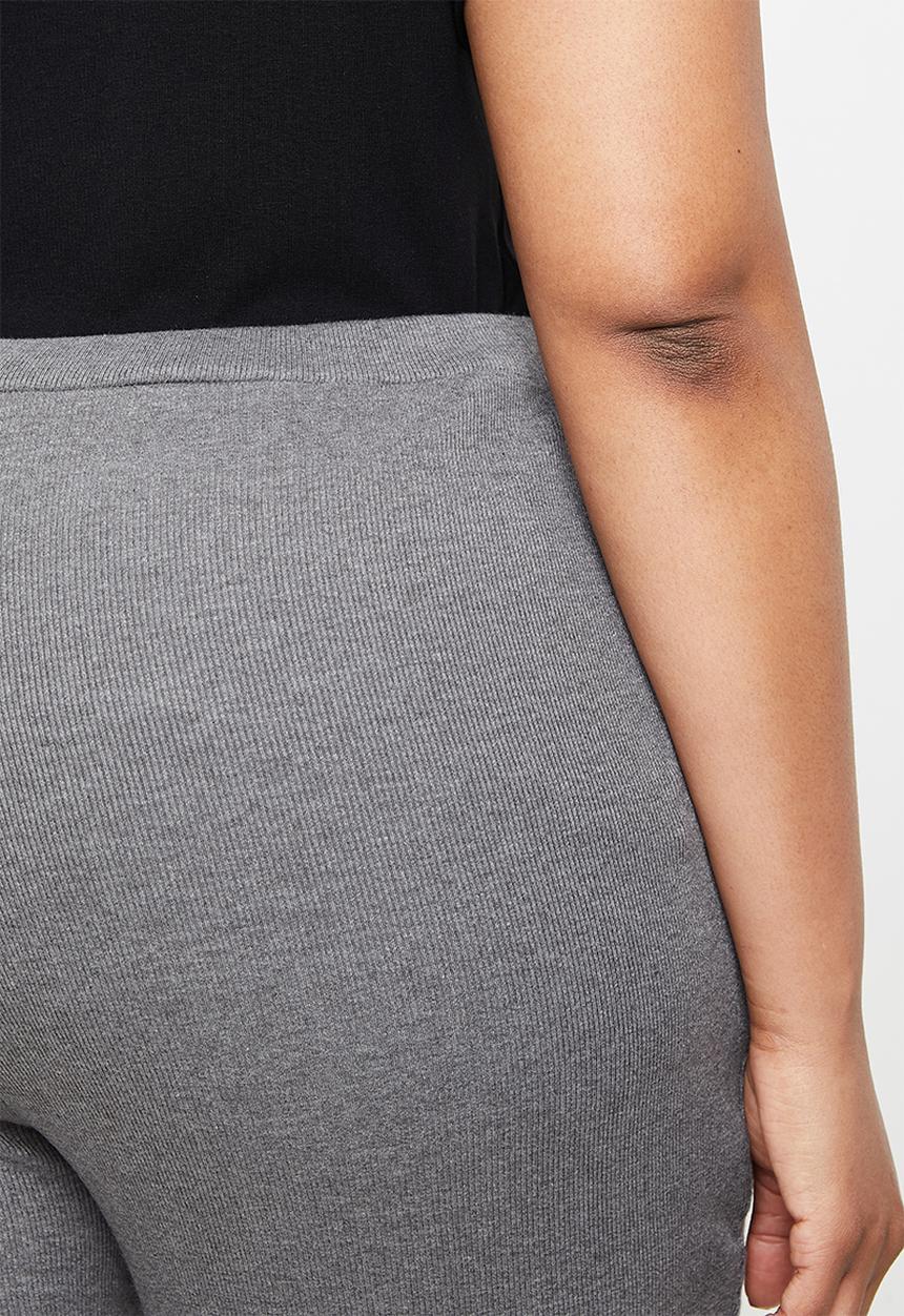 Blake - Rib flare leg trouser - charcoal