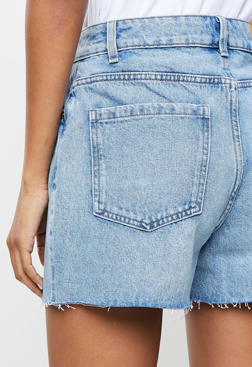 Jacqueline de Yong - Bruno life destr shorts mix denim - light blue denim