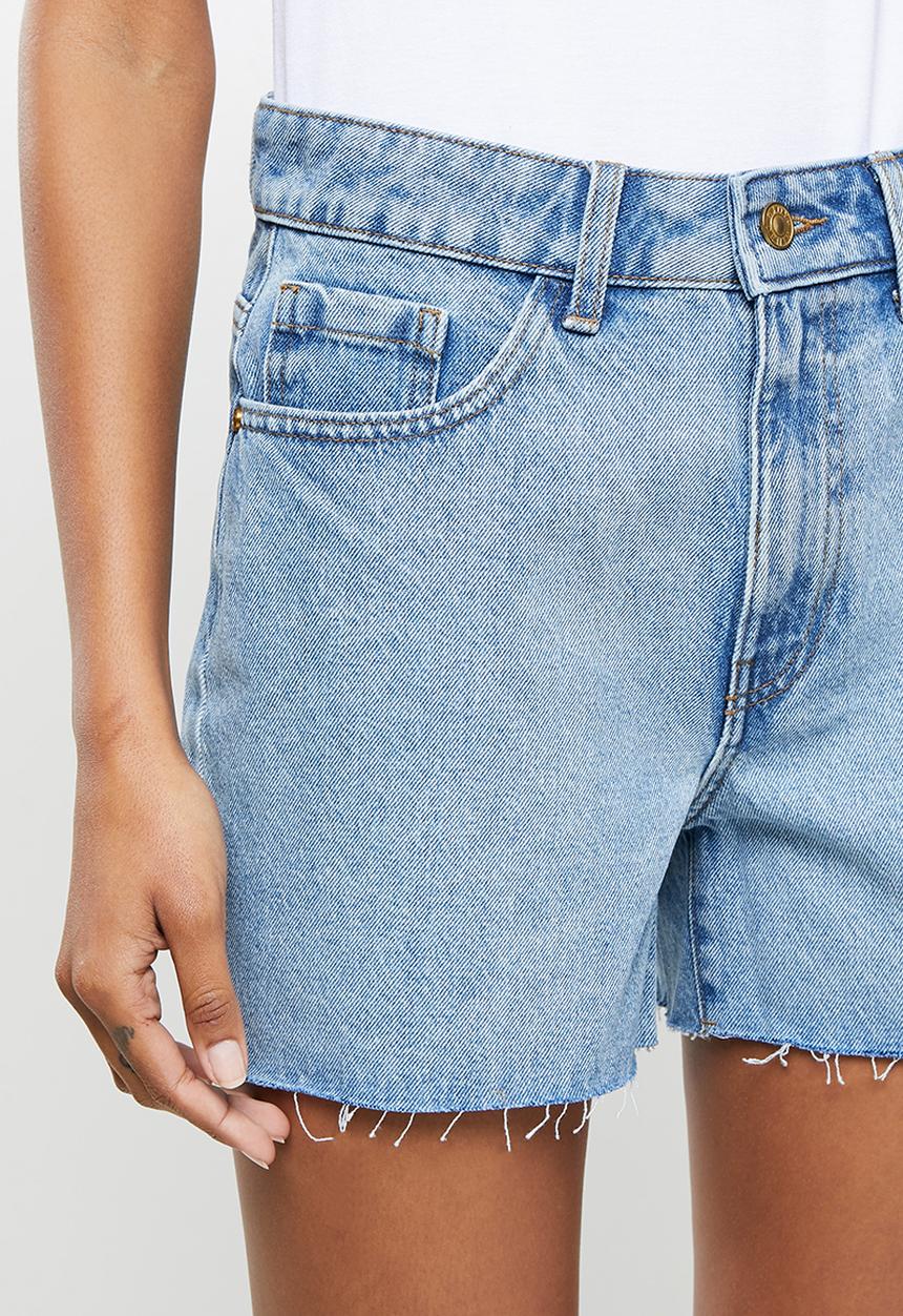 Jacqueline de Yong - Bruno life destr shorts mix denim - light blue denim