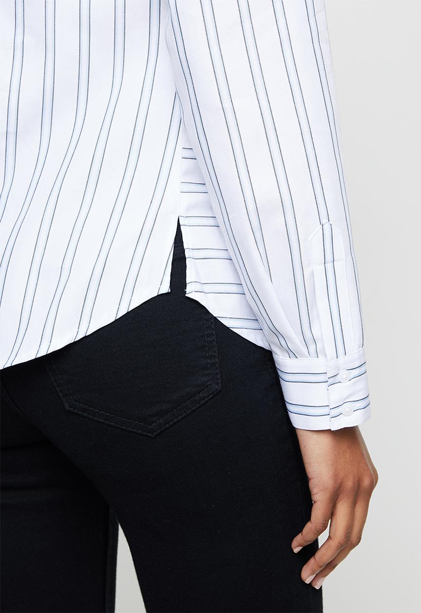 GUESS - Long sleeve keelin tie front shirt - multi 