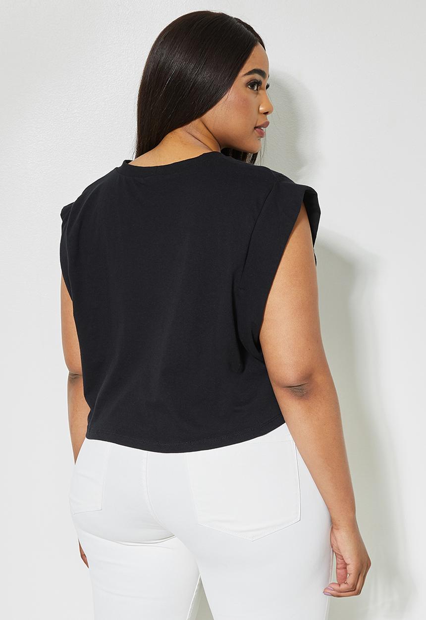 Superbalist - Grown on sleeve tee with tab - black
