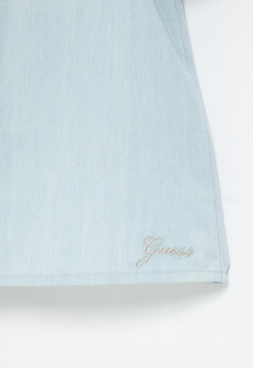 GUESS - Chambray sleeveless shirt - blue