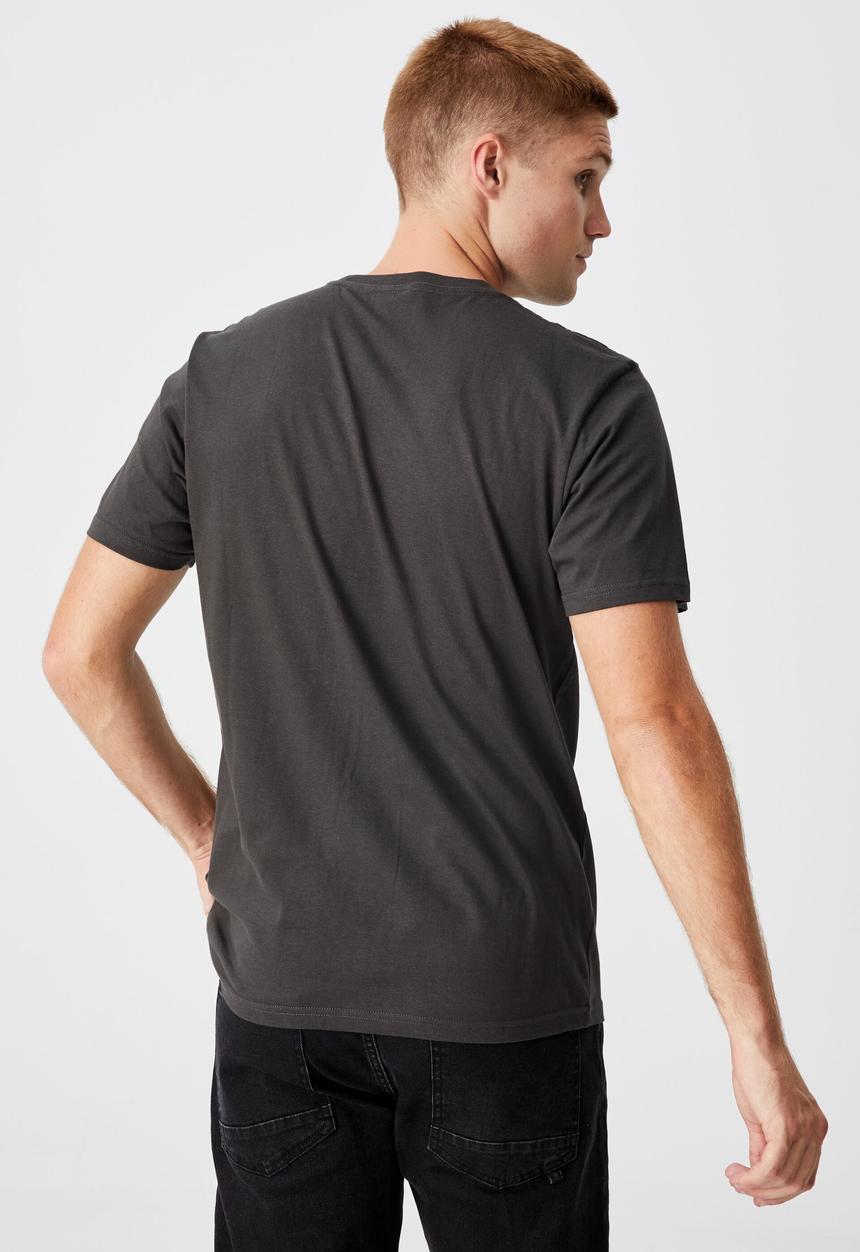 Cotton On - Tbar text t-shirt - washed black