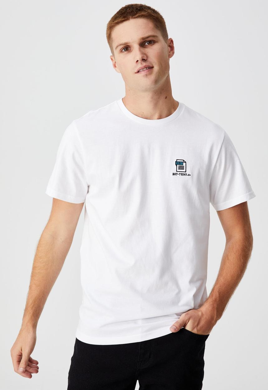 Cotton On - Tbar art t-shirt - white