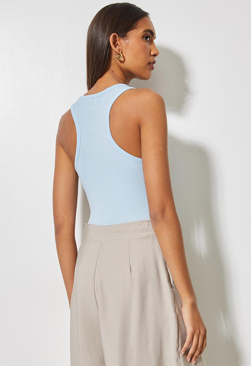 Superbalist - Extreme cutaway bodysuit - baby blue