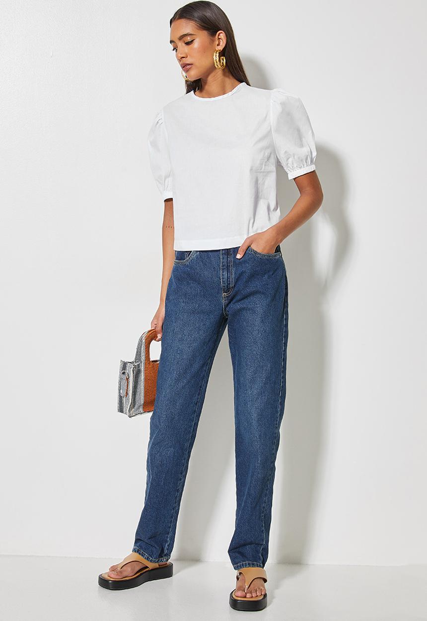 Superbalist - Puff sleeve blouse - white