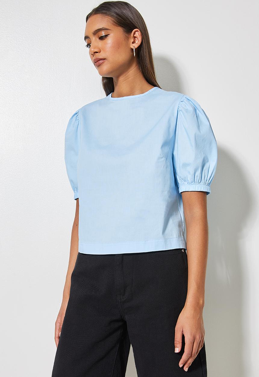 Superbalist - Puff sleeve blouse - powder blue