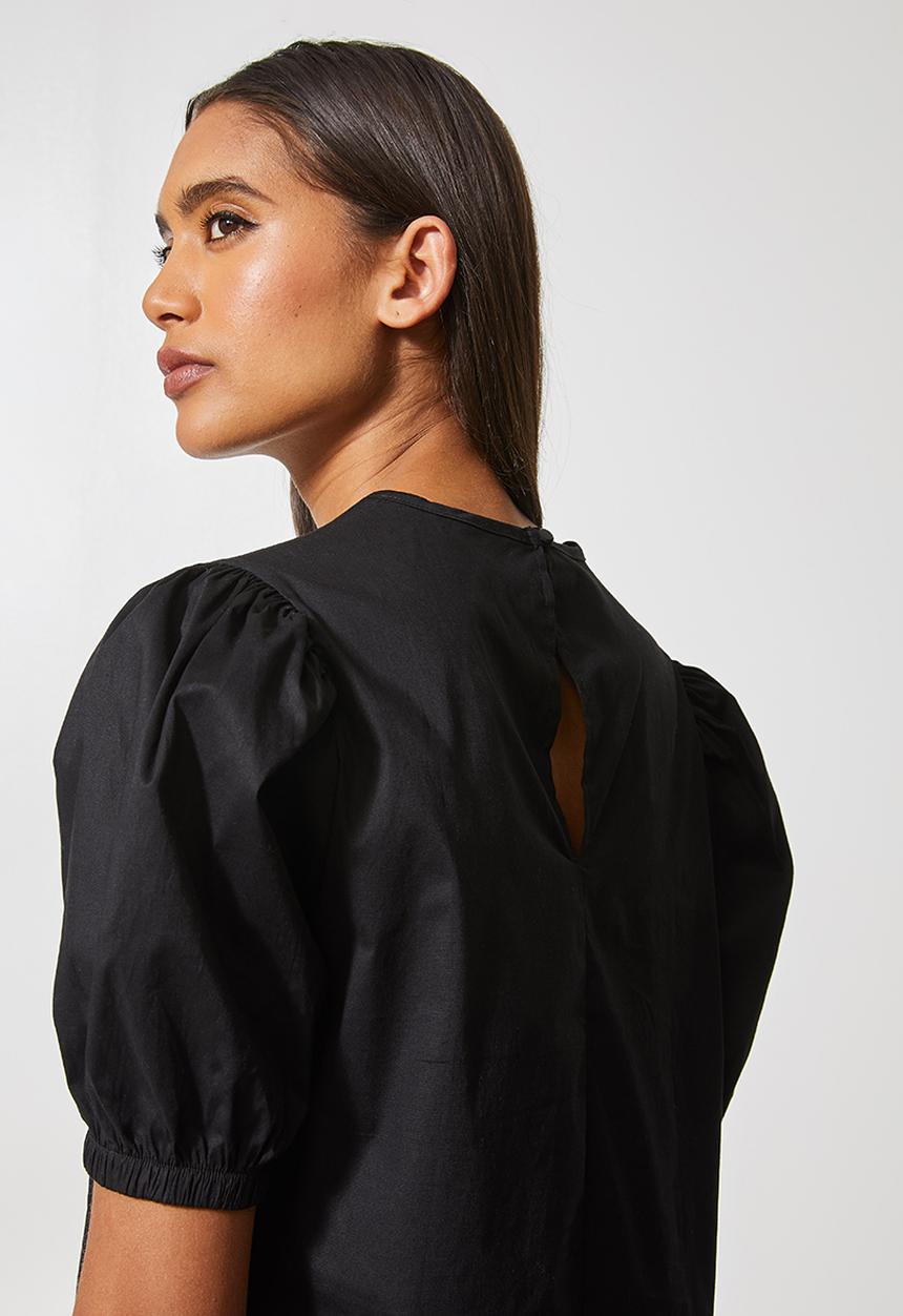Superbalist - Puff sleeve blouse - black