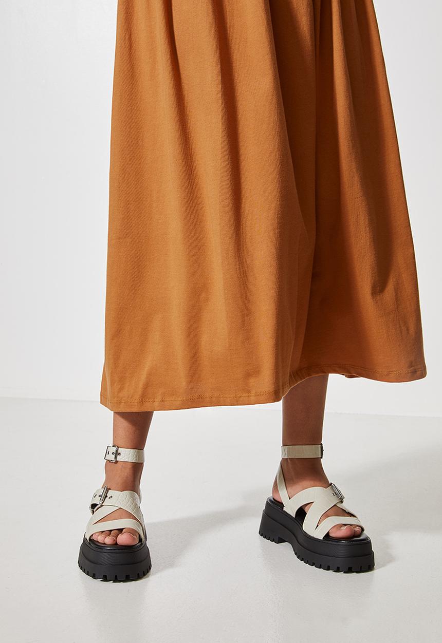 Superbalist - Funnel neck babydoll T-shirt dress - abode