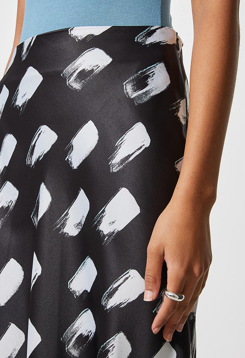Superbalist - Long midi slip skirt - black