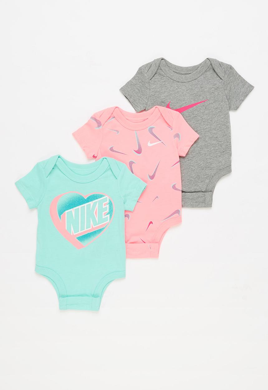 Nike - Nkg 3 pack bodysuit - sunset pulse