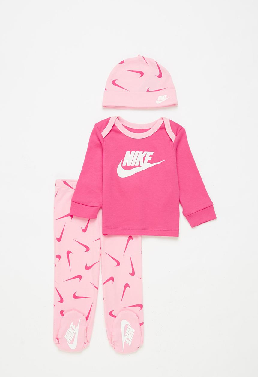 Nike - Nkn nike footed pant 3 pc set - pink
