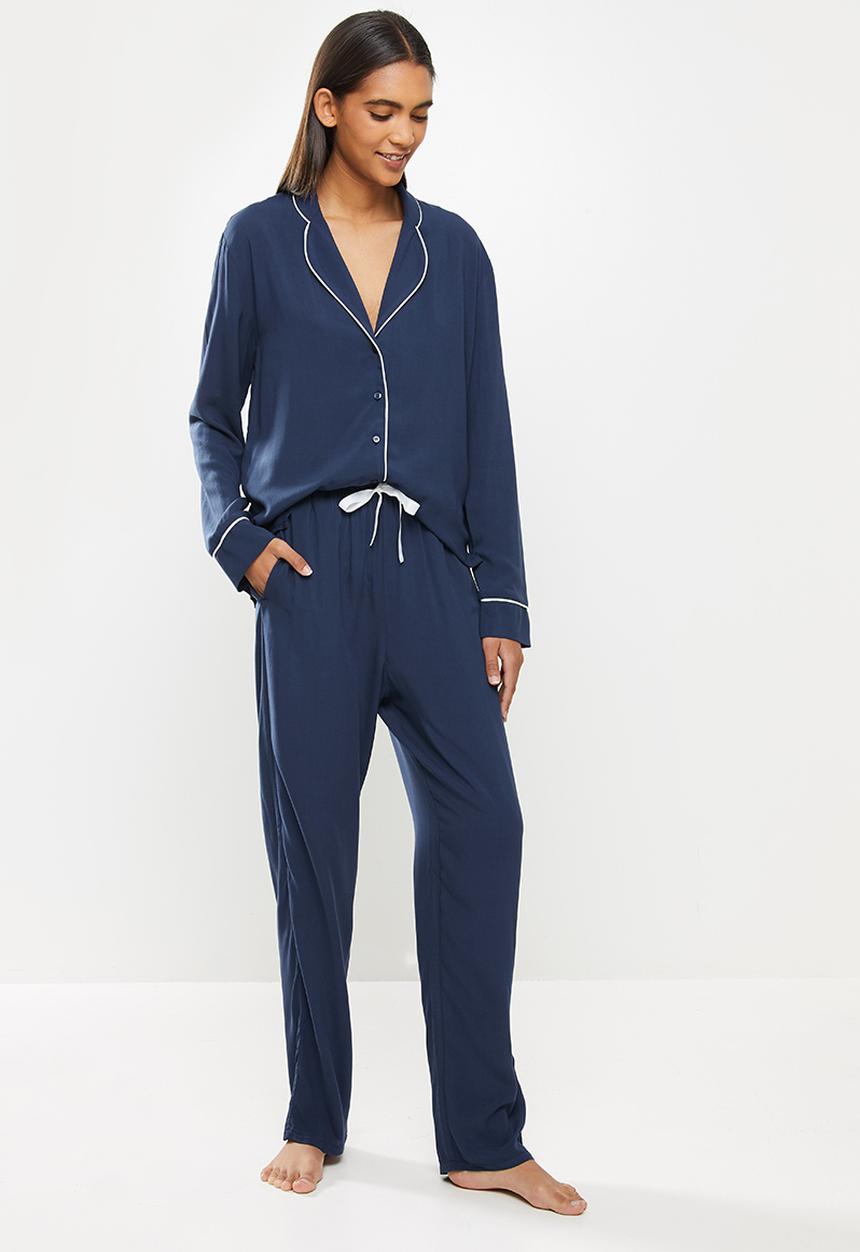Superbalist - Sleep shirt & pants set - navy
