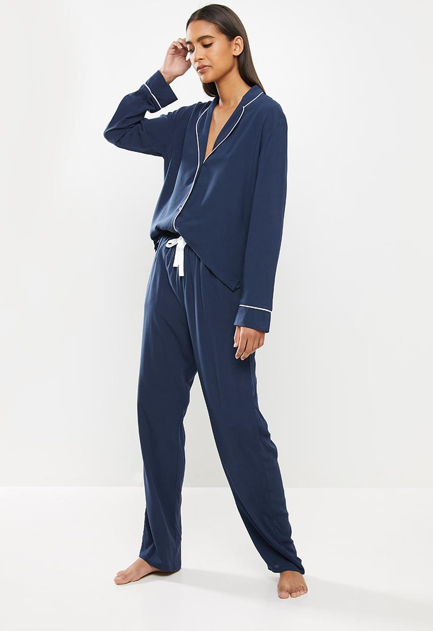 Superbalist - Sleep shirt & pants set - navy
