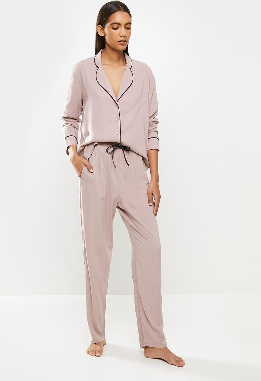 Superbalist - Sleep shirt & pants set - dusty pink