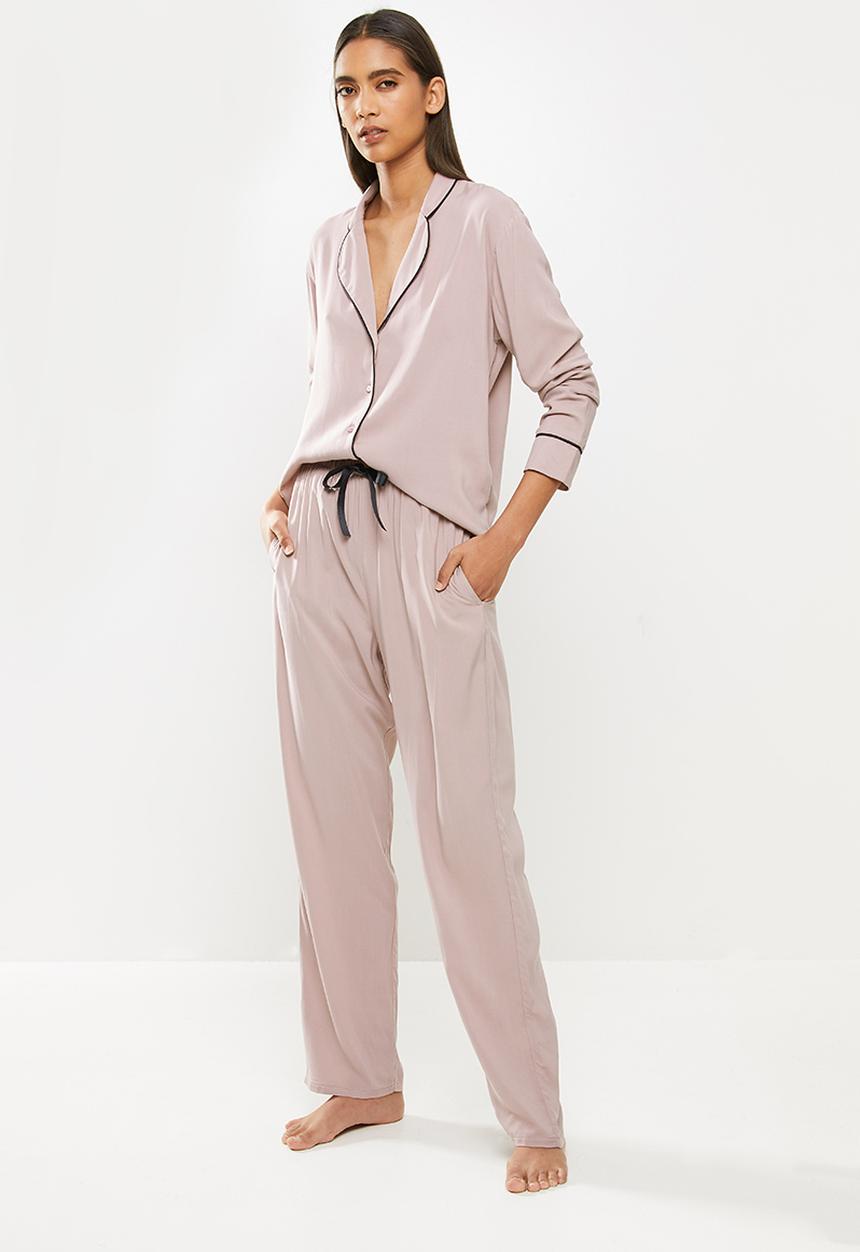 Superbalist - Sleep shirt & pants set - dusty pink