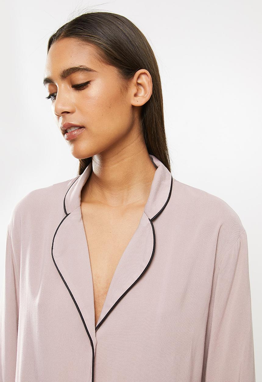 Superbalist - Sleep shirt & pants set - dusty pink