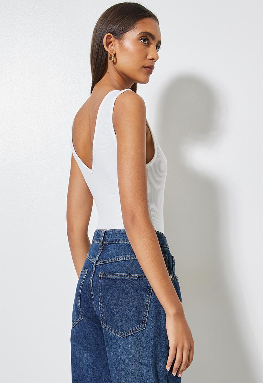 Superbalist - 2 Pack v-neck bodysuit - brown & milk