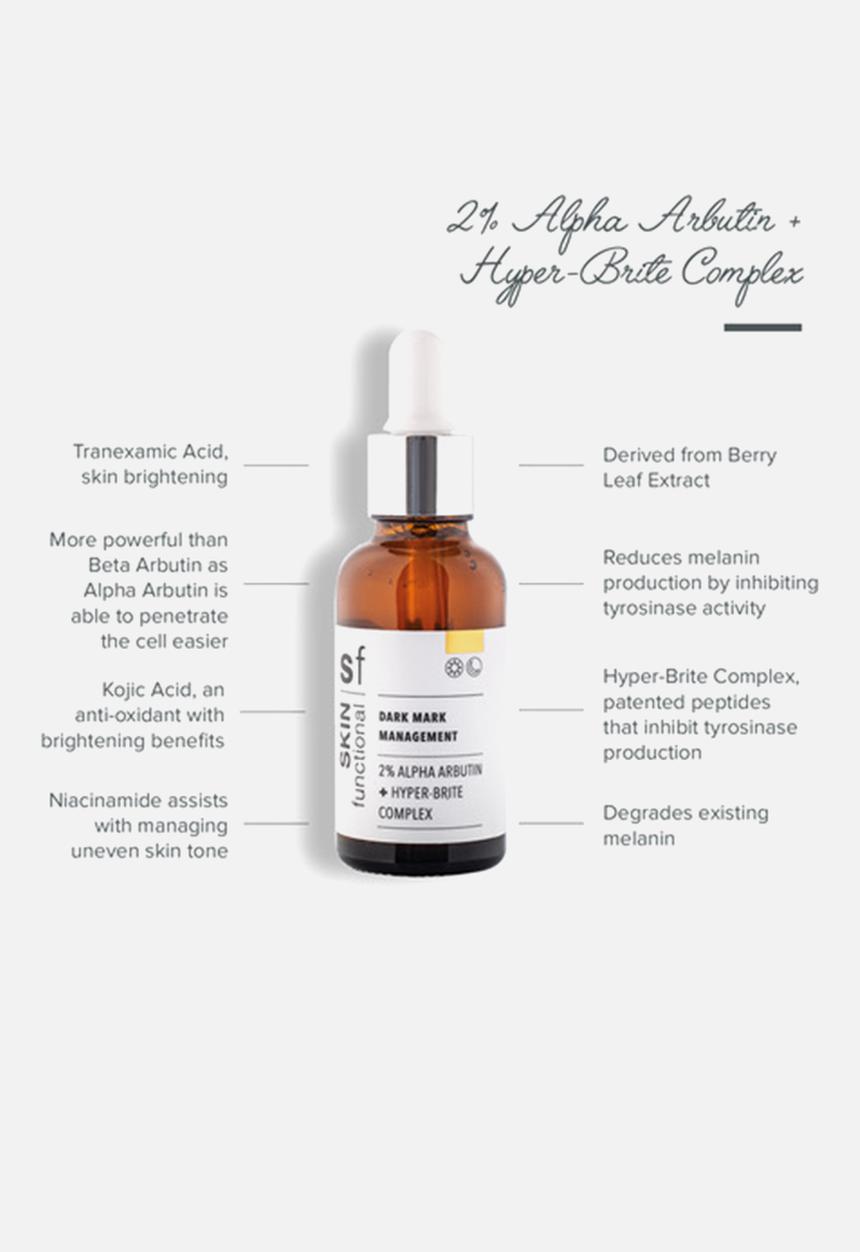SKIN functional - 2% Alpha Arbutin + HyperBrite Complex - Dark Mark Management 