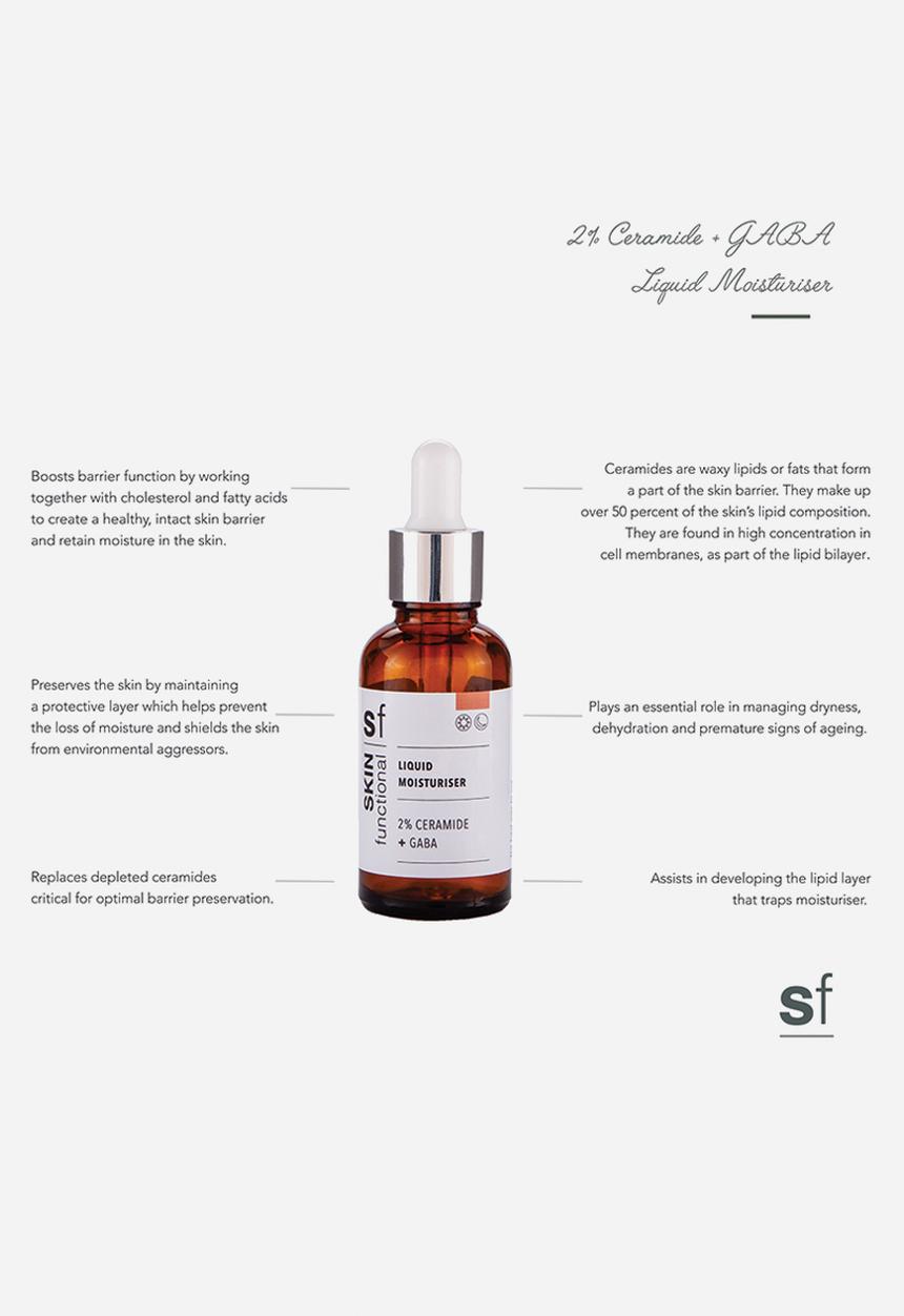 SKIN functional - 2% Ceramide + GABA - Liquid Moisturiser 