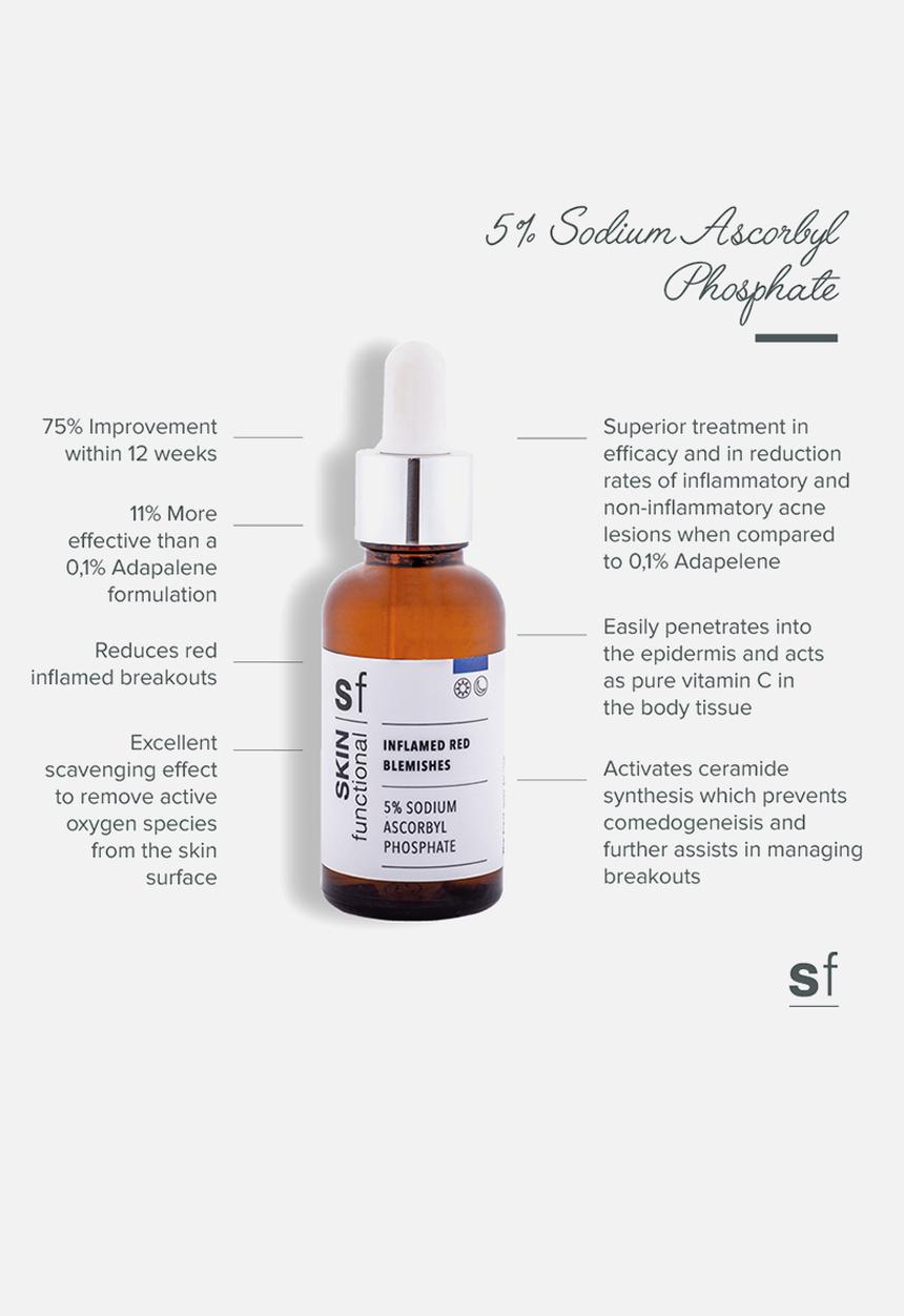 SKIN functional - 5% Sodium Ascorbyl Phosphate - Inflamed Red Blemishes 