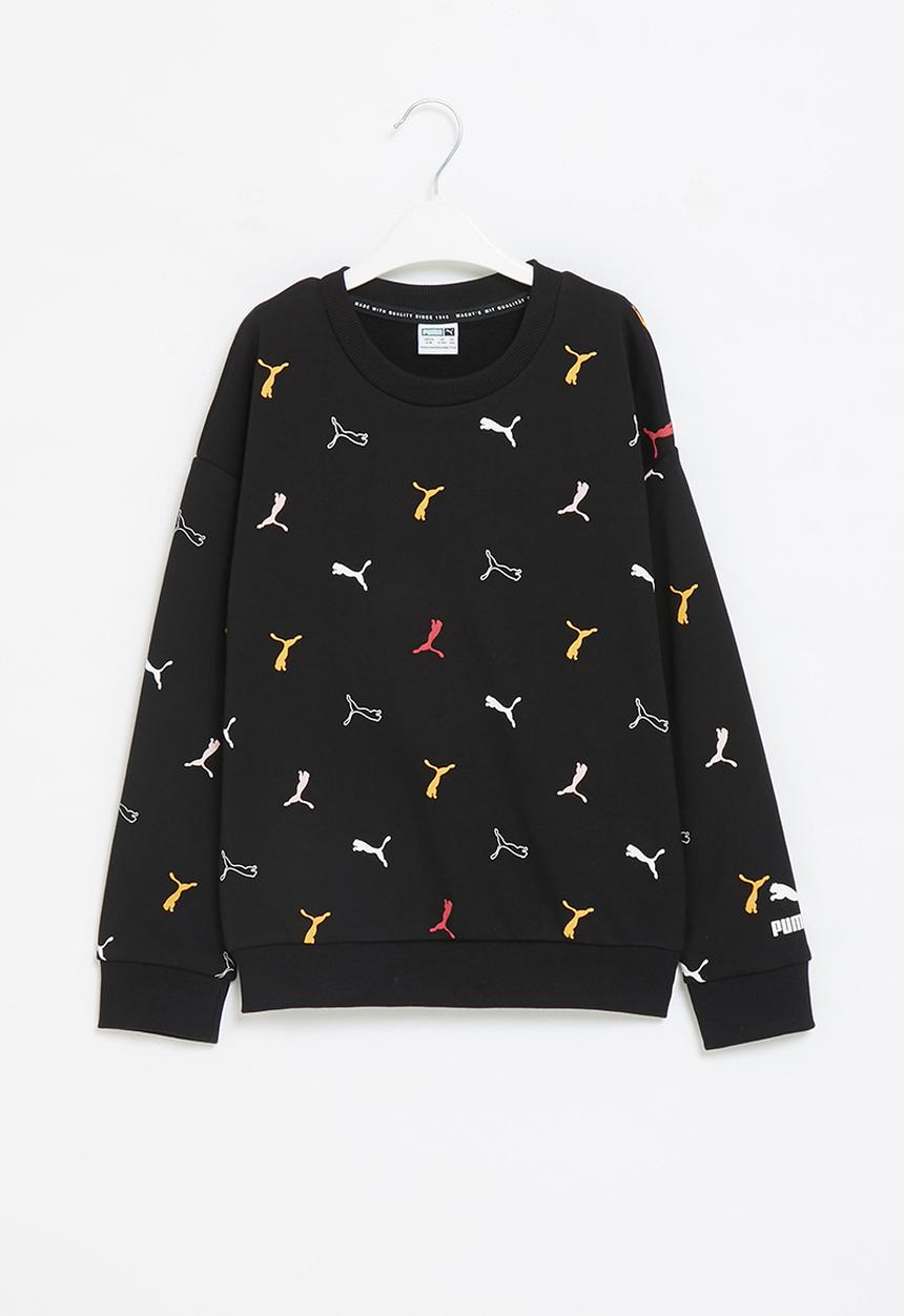 PUMA - Classics graphics aop crew g - puma black-aop