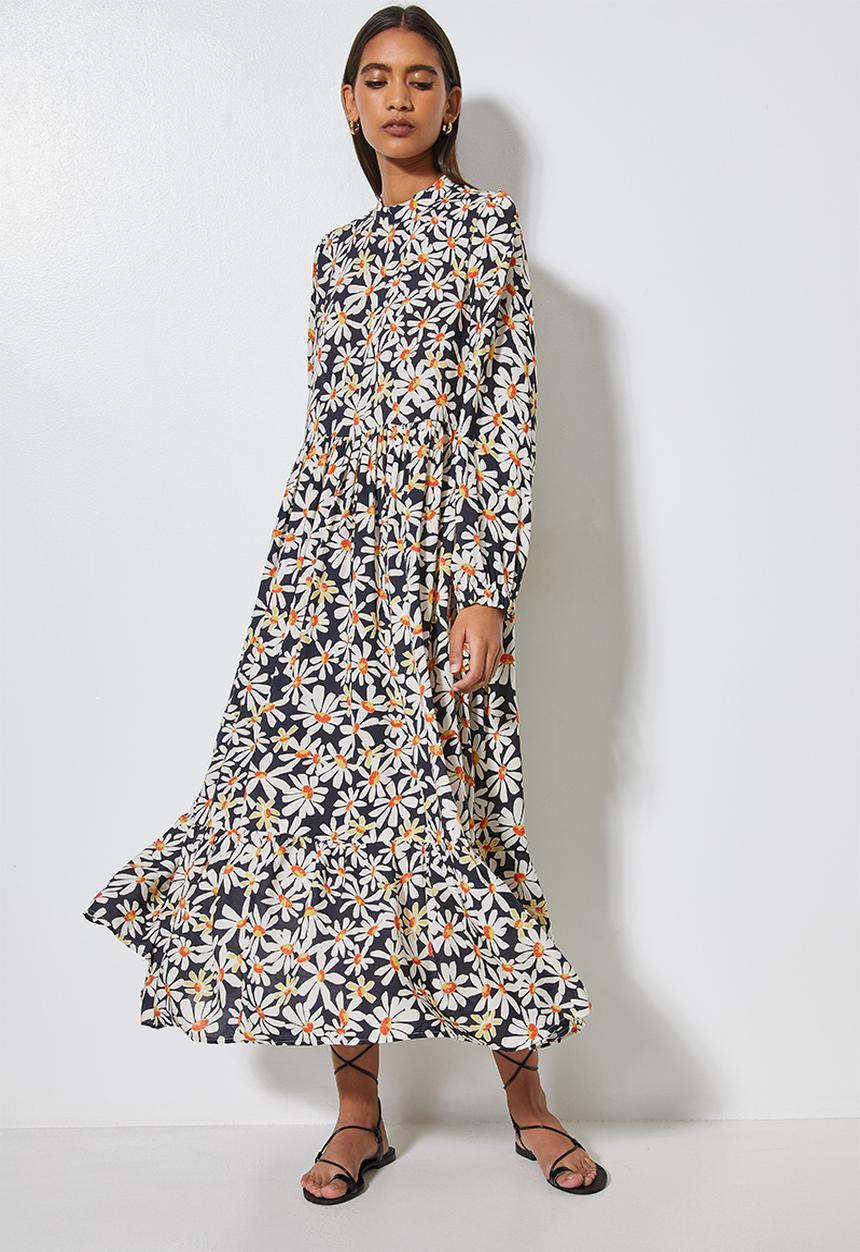 Superbalist - Funnel neck tiered dress - multi