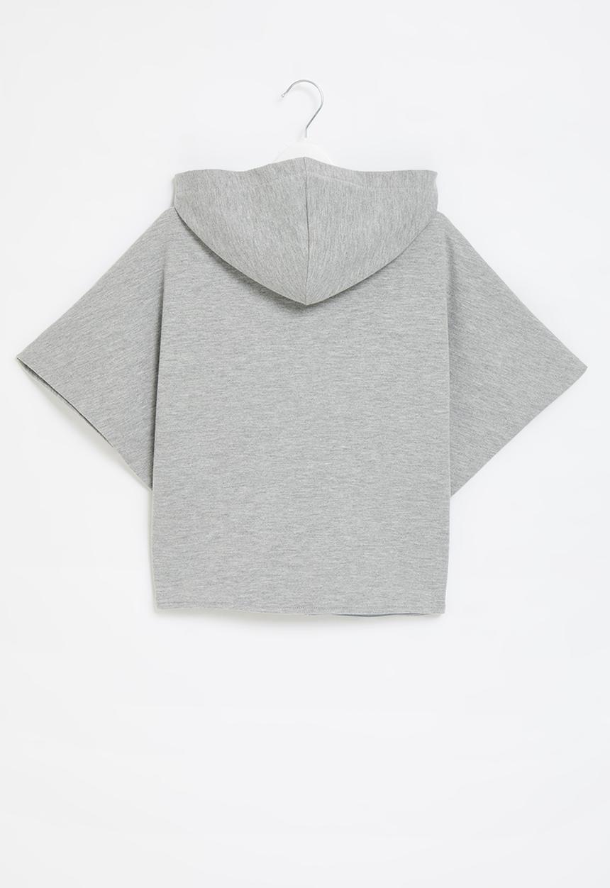 Superbalist - Zip through fleece cape - grey