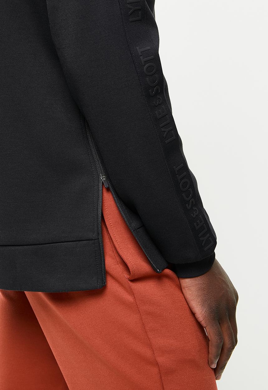 Lyle & Scott - Sleeve tape crew - black
