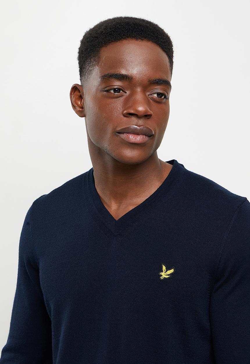 Lyle & Scott - V-neck pullover - navy