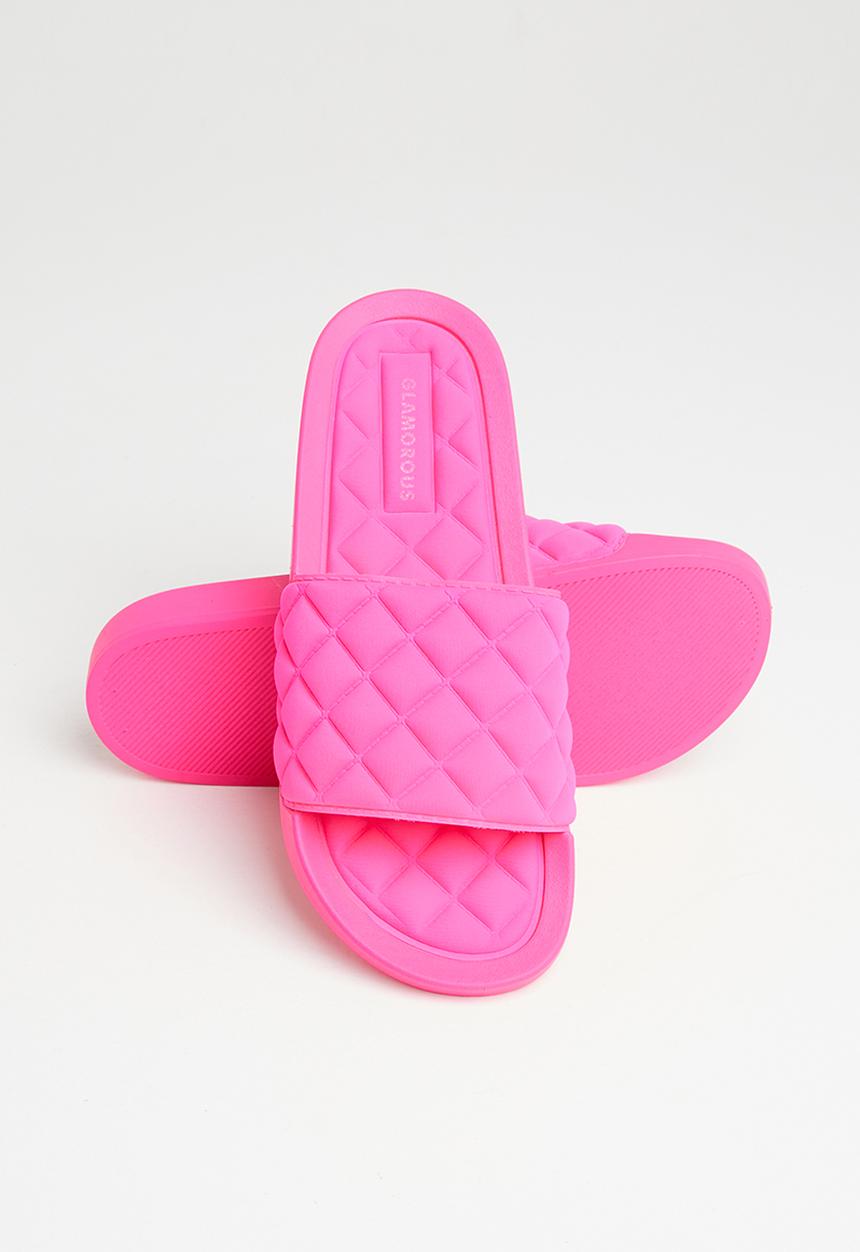 Glamorous - Quilted slide - pink
