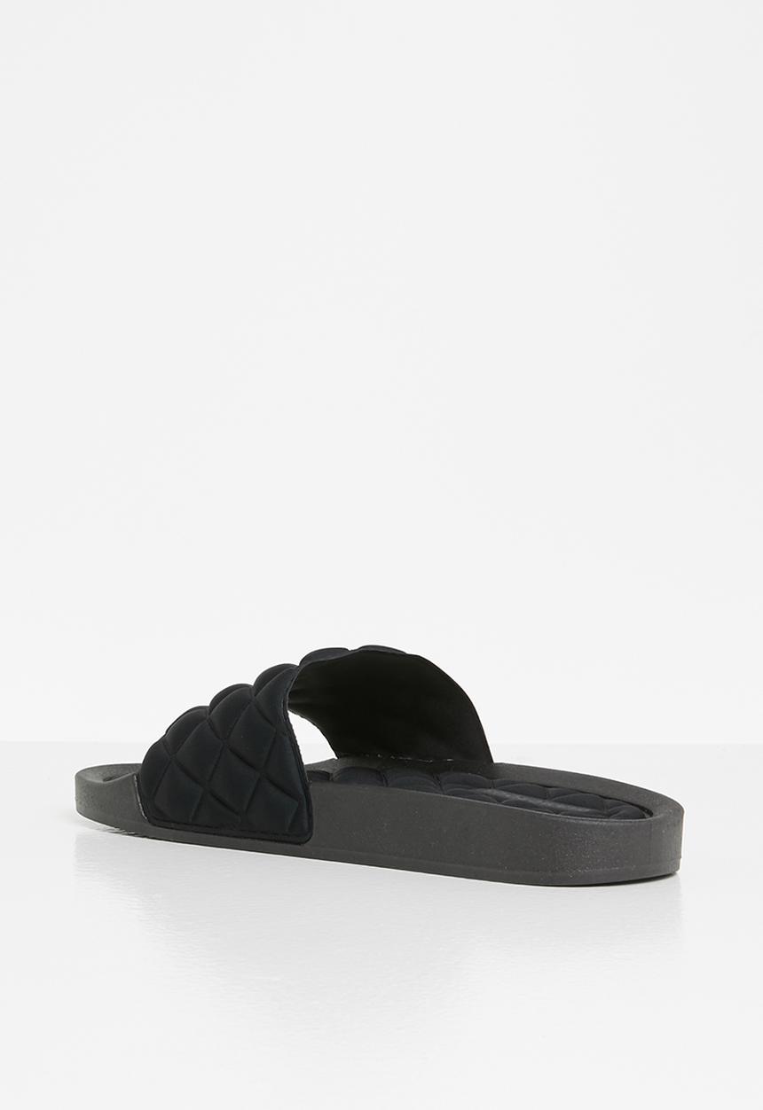 Glamorous - Quilted slide - black