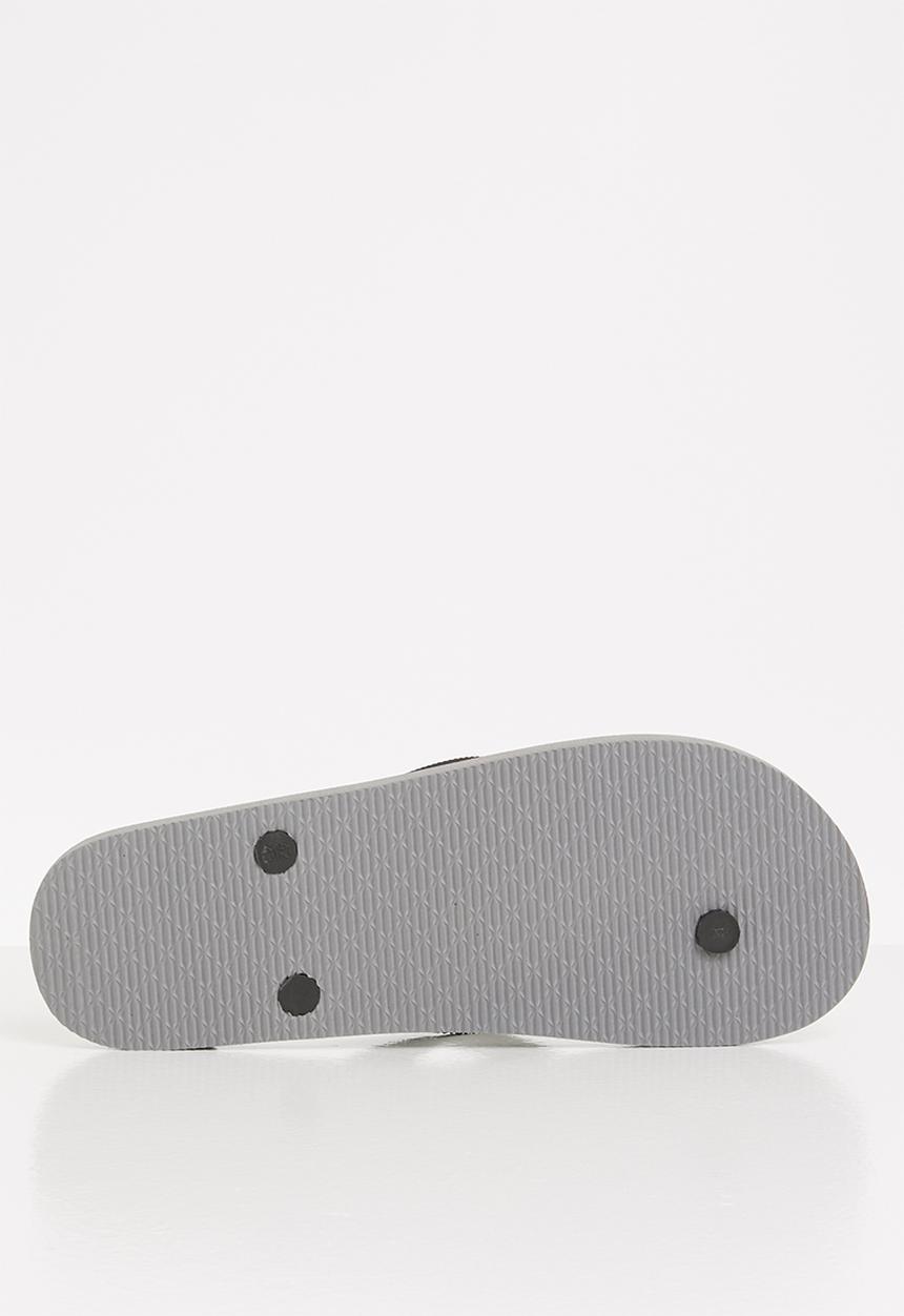 Cotton On - 2-pack bondi flip flops - black & grey 
